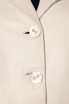 White leather single breasted jacket Christian Dior