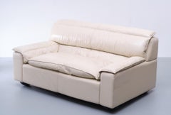 White Leather Sofa Model Bogo Rossi di Albizzate, Italy, 1970s
