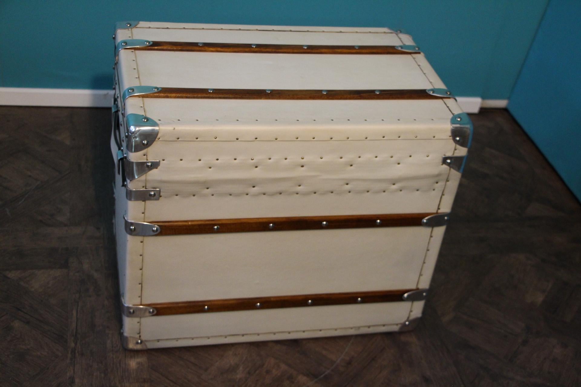 white vintage trunk