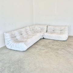 White Leather Togo Set by Ligne Roset, 1990s France