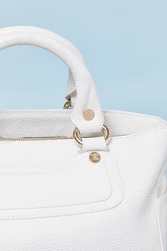 Bolso de piel blanco con asa superior CELINE