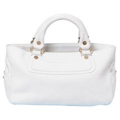 Borsa in pelle bianca con manico superiore CELINE