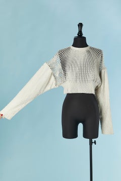 White leather top with mesh laser cut TOM FORD