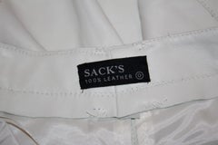 White Leather Trousers by Sacks