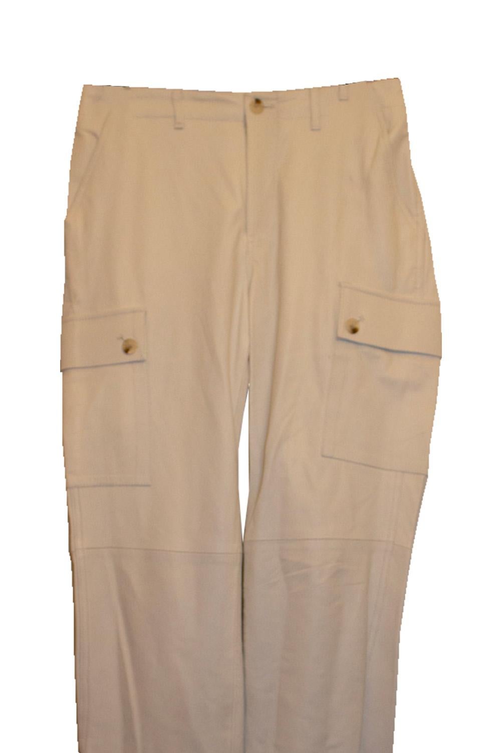 Pantalon en cuir blanc de Sacks Bon état - En vente à London, GB