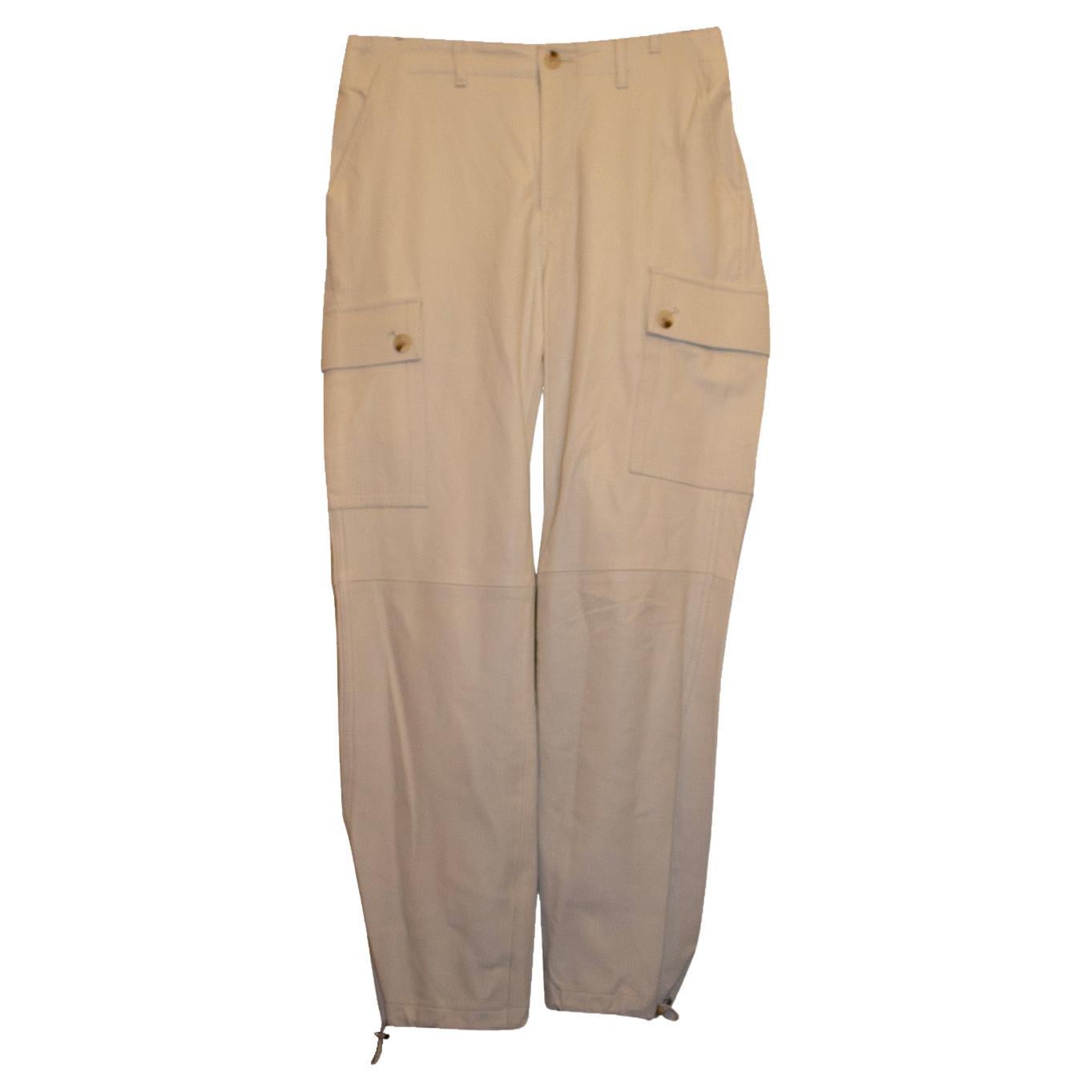 Pantalon en cuir blanc de Sacks