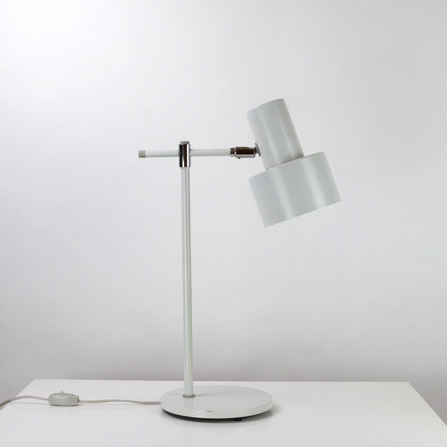 Danish White Lento Desk Light by Jo Hammerborg for Fog & Mørup, Denmark, 1960s