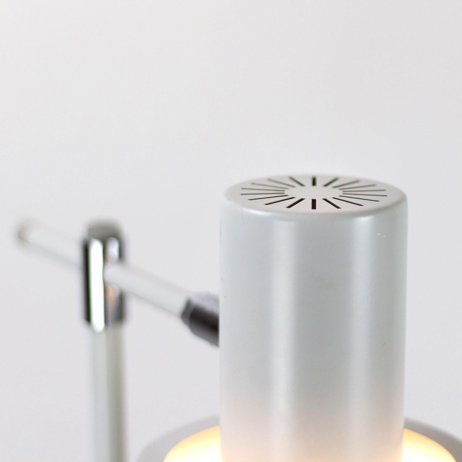 Metal White Lento Desk Light by Jo Hammerborg for Fog & Mørup, Denmark, 1960s