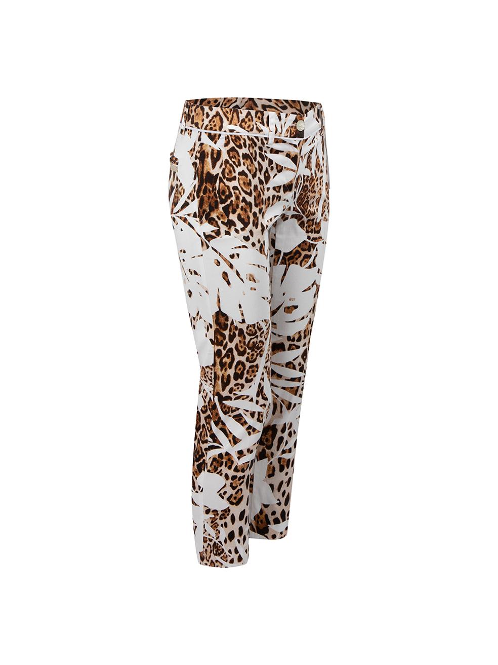 CONDITION is Very good. Hardly any visible wear to trousers is evident on this used Blumarine designer resale item.



Details


White and brown

Cotton

Trousers

Leopard print leaf pattern

Slim fit

Low rise

Cropped leg

2x Side pockets

Zip and