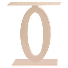 White Letter O Side Table 