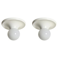 Appliques ou plafonniers blancs "Light Ball" par Castiglioni pour Flos, Italie, années 1970