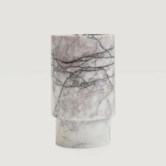 White Lilac Marble Vase and Wine Cooler