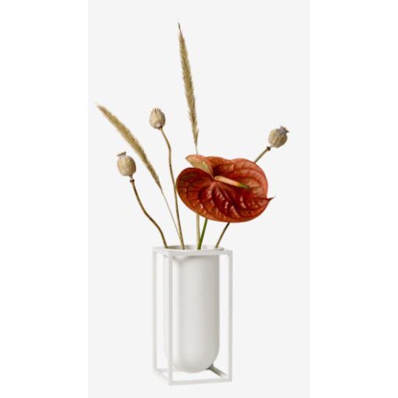 Modern White Lily Kubus Vase by Lassen For Sale