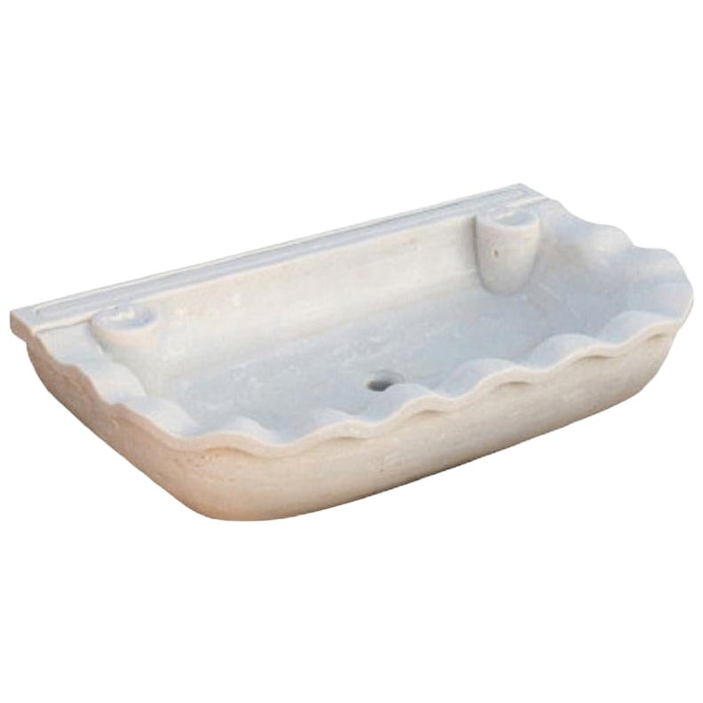White Limestone Sink Basin