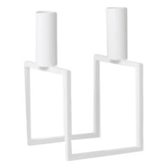 White Line Candle Holder by Lassen
