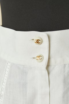White linen short CHANEL
