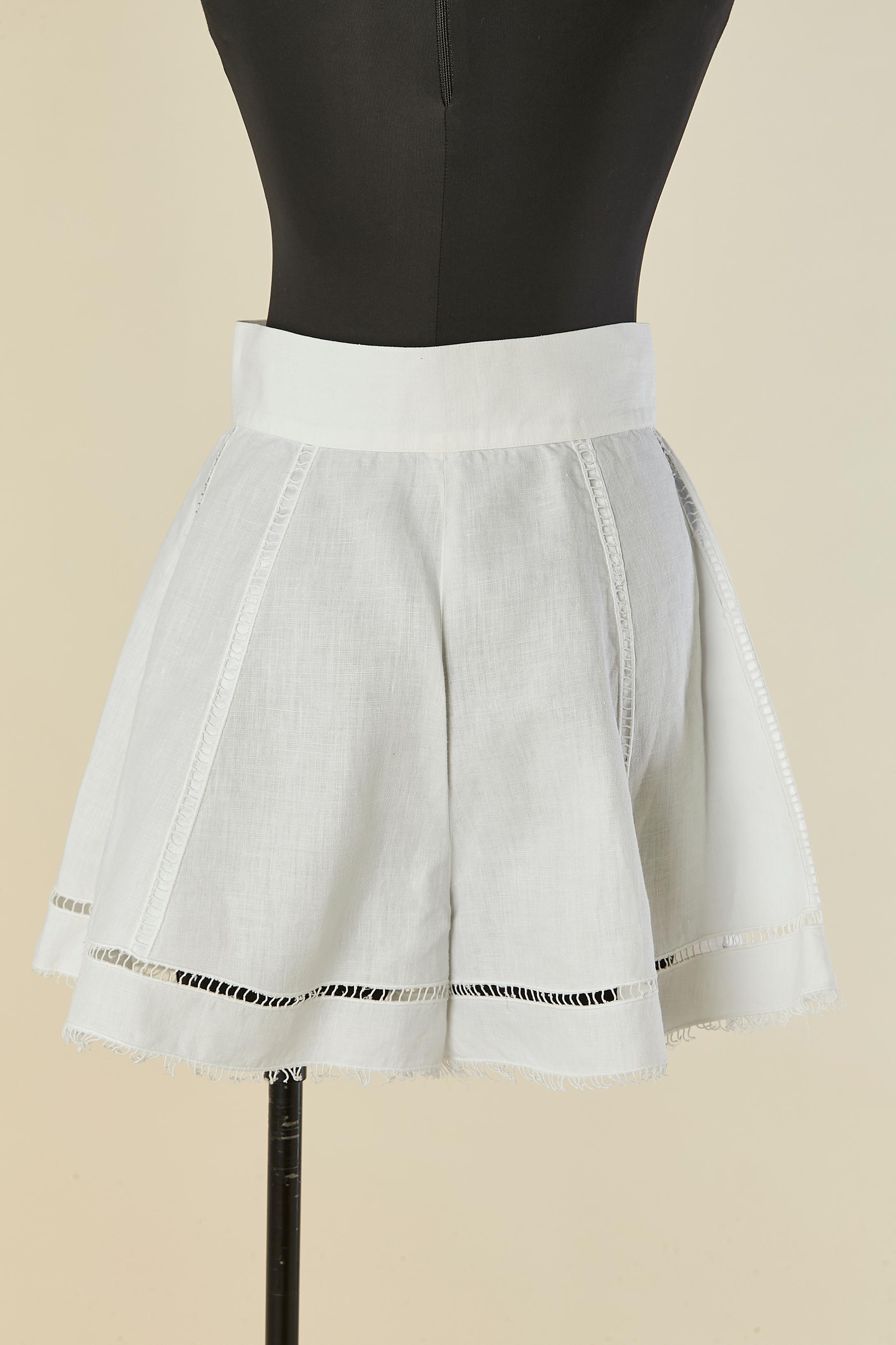 De las mujeres Short de lino blanco CHANEL en venta