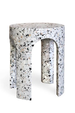 White Loggia Marble Side Table by Matteo Leorato