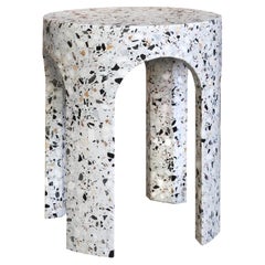 White Loggia Marble Side Table by Matteo Leorato