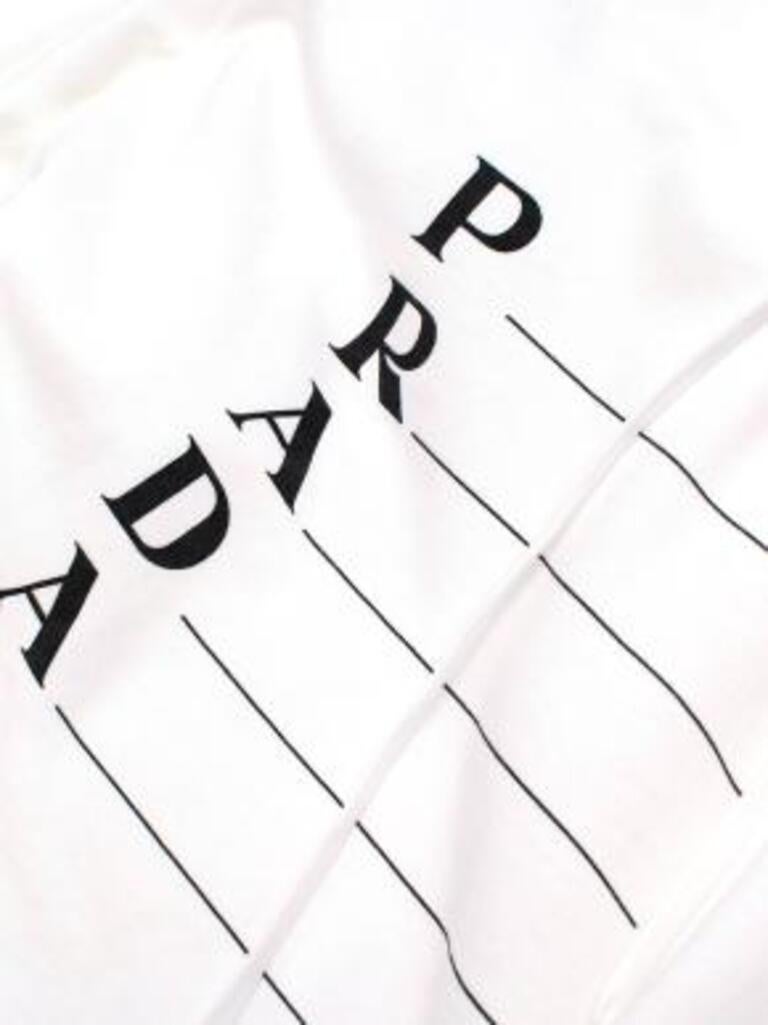 Gray White Logo Hoodie For Sale