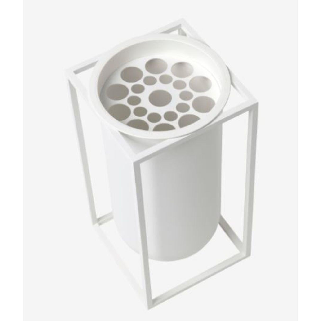 Modern White Lolo Kubus Vase by Lassen For Sale