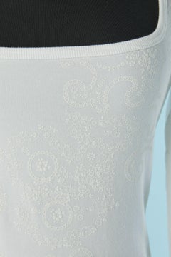 Tee-shirt blanc à manches longues ALAIA