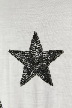 Maglietta bianca a maniche lunghe con perline RICHMOND