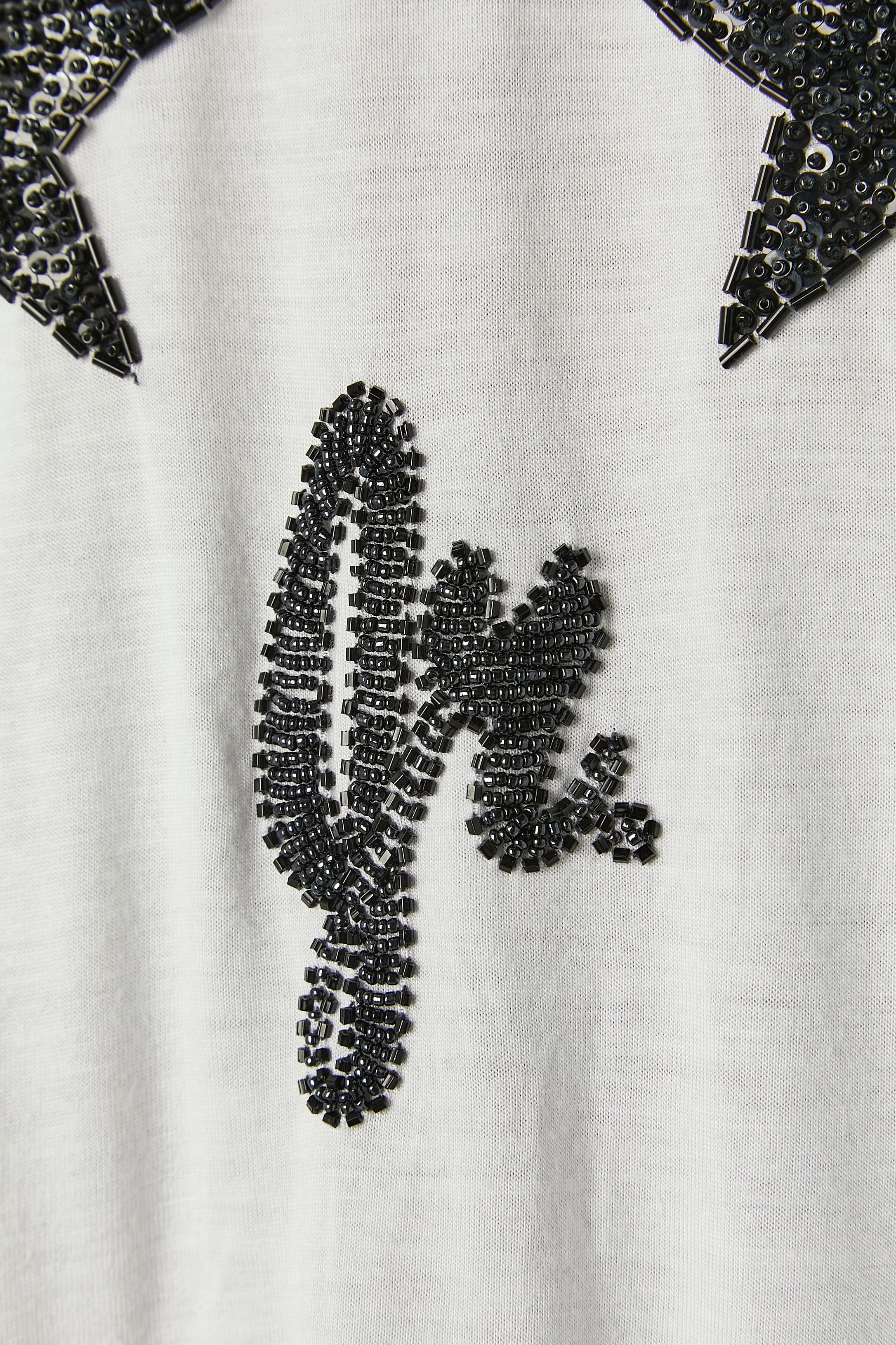 Camiseta blanca de manga larga con abalorios RICHMOND Gris en venta