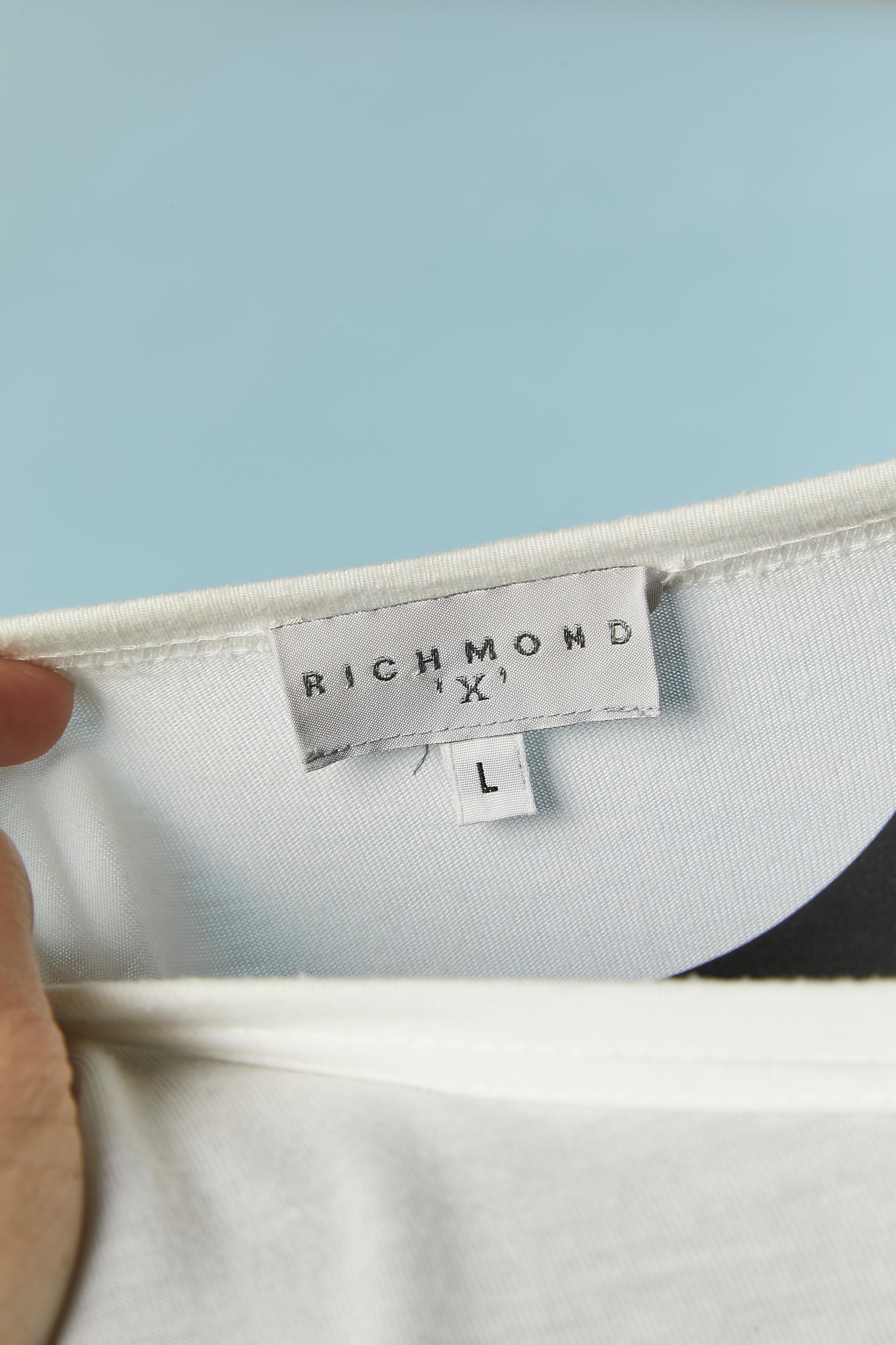 Camiseta blanca de manga larga con abalorios RICHMOND en venta 1