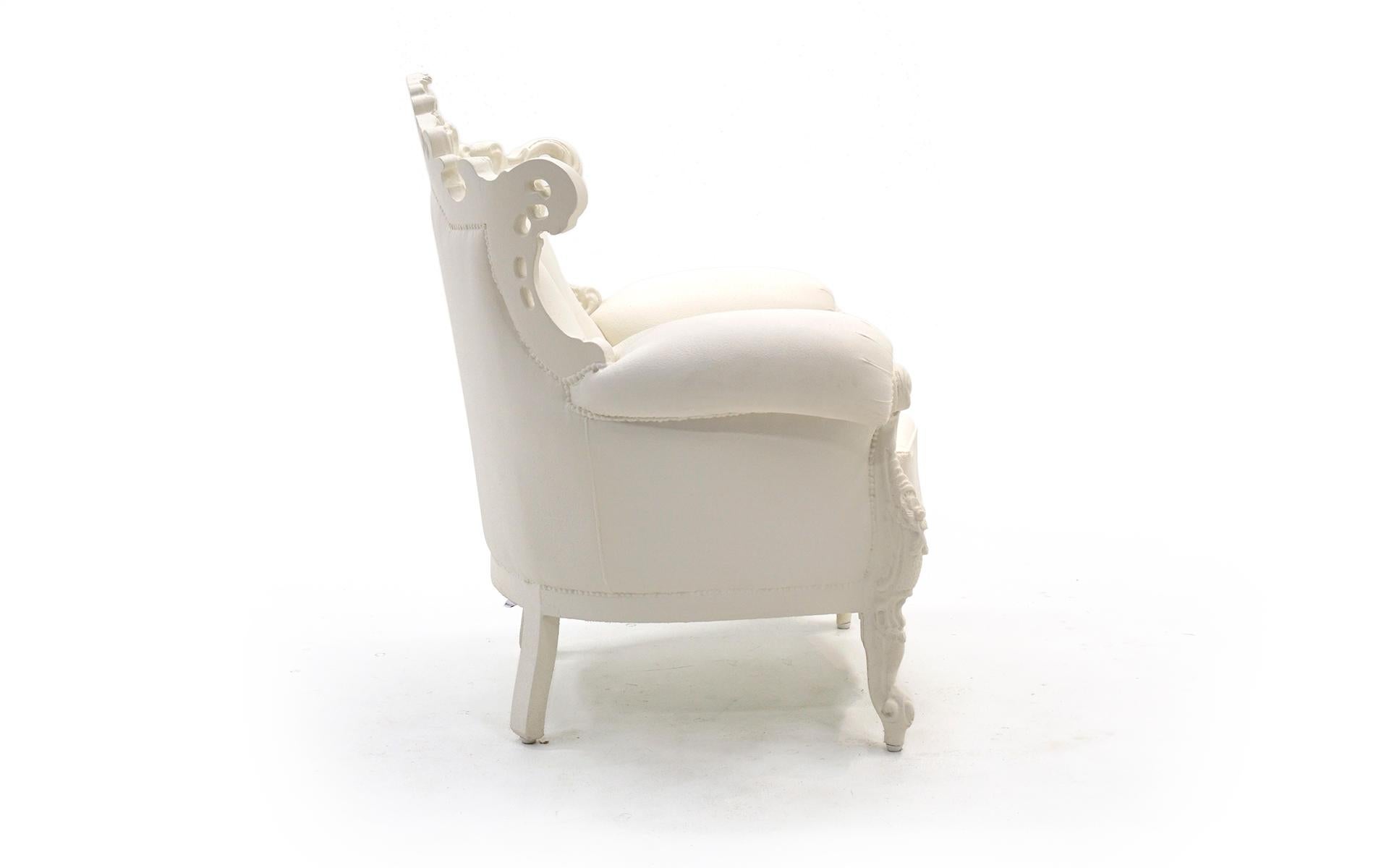 Spanish White Louis II Armchair by Pieter Jamart for Sixinch, Spain