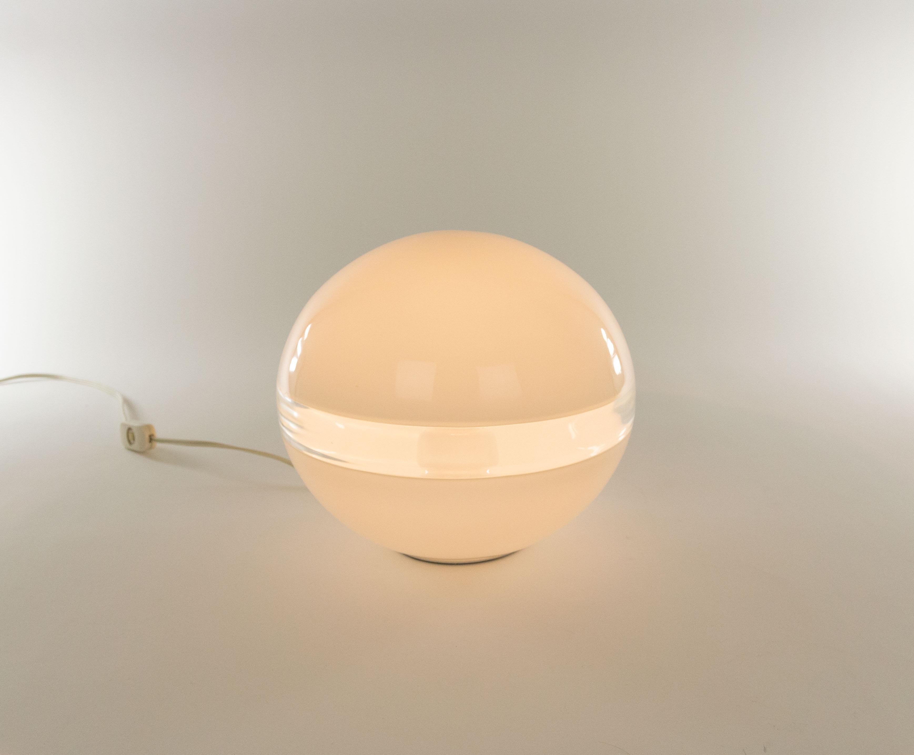 Italian White LT 230 Table Lamp by Carlo Nason for A.V. Mazzega, 1960s
