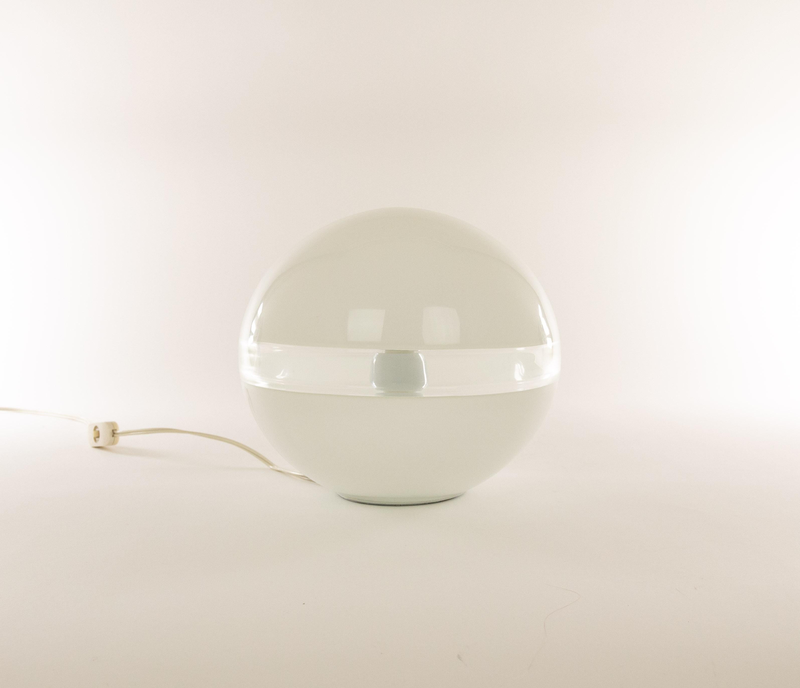 White LT 230 Table Lamp by Carlo Nason for A.V. Mazzega, 1960s In Good Condition In Rotterdam, NL