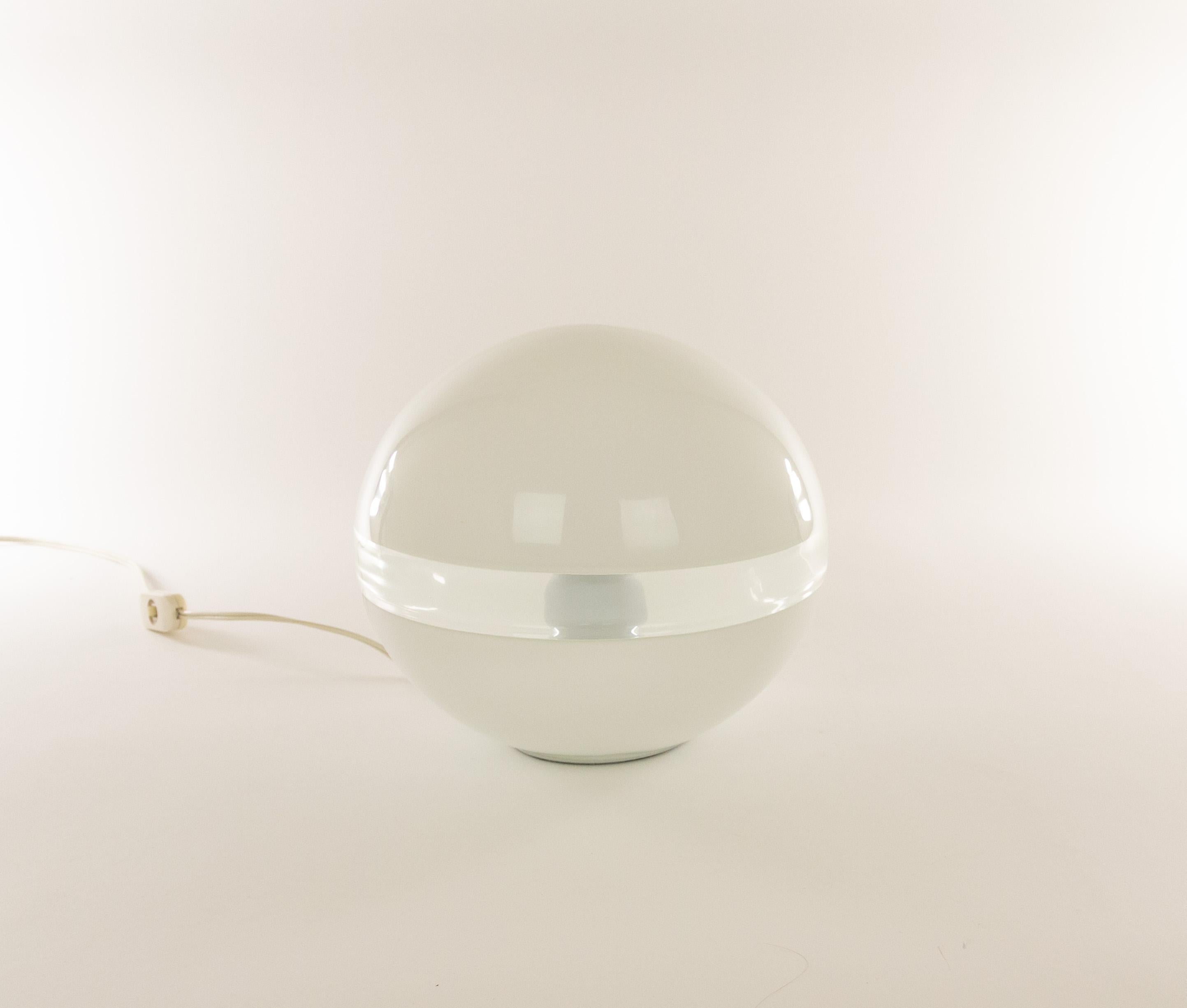 Mid-20th Century White LT 230 Table Lamp by Carlo Nason for A.V. Mazzega, 1960s