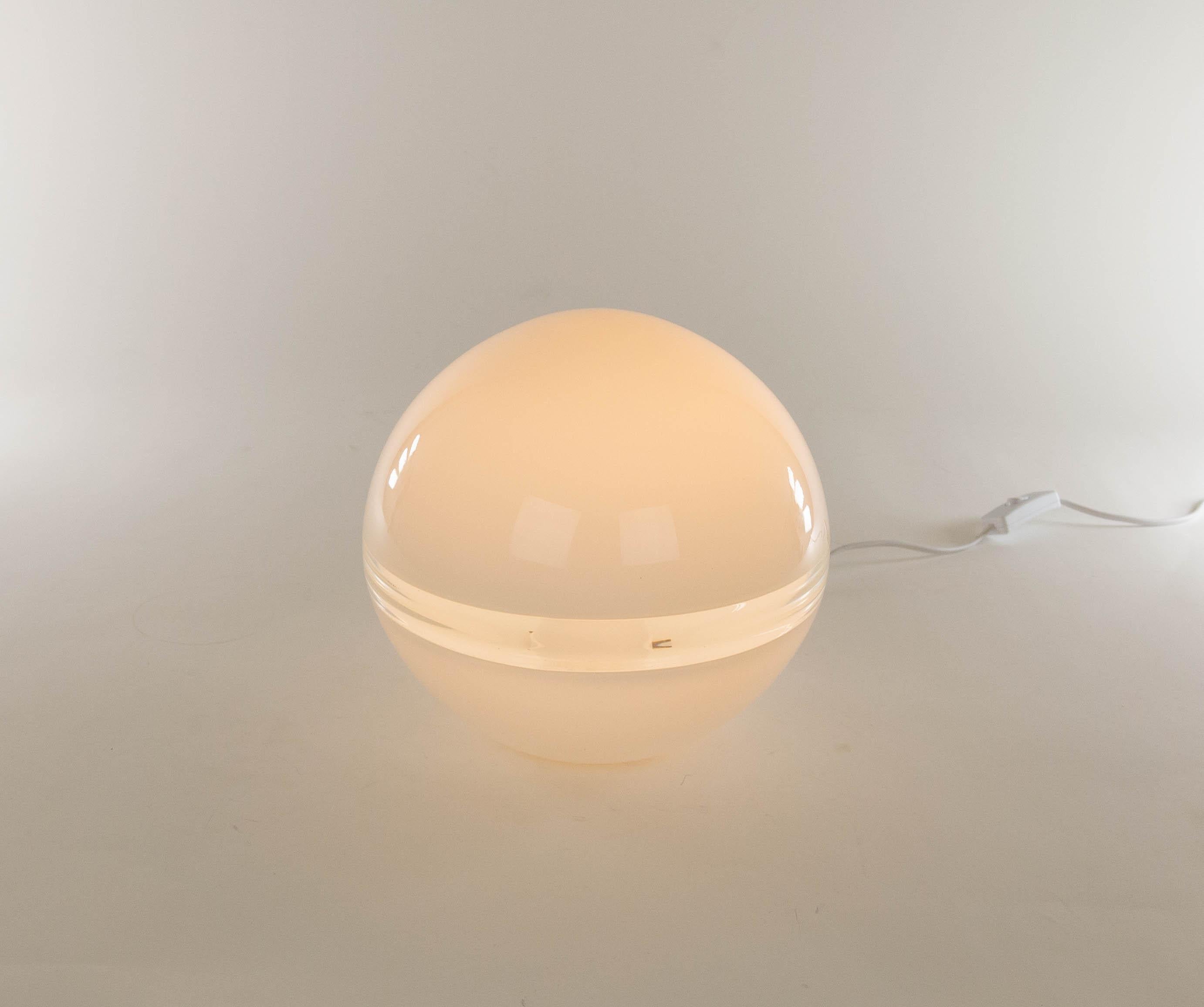 Italian White LT 230 Table Lamp by Carlo Nason for A.V. Mazzega, 1970s For Sale