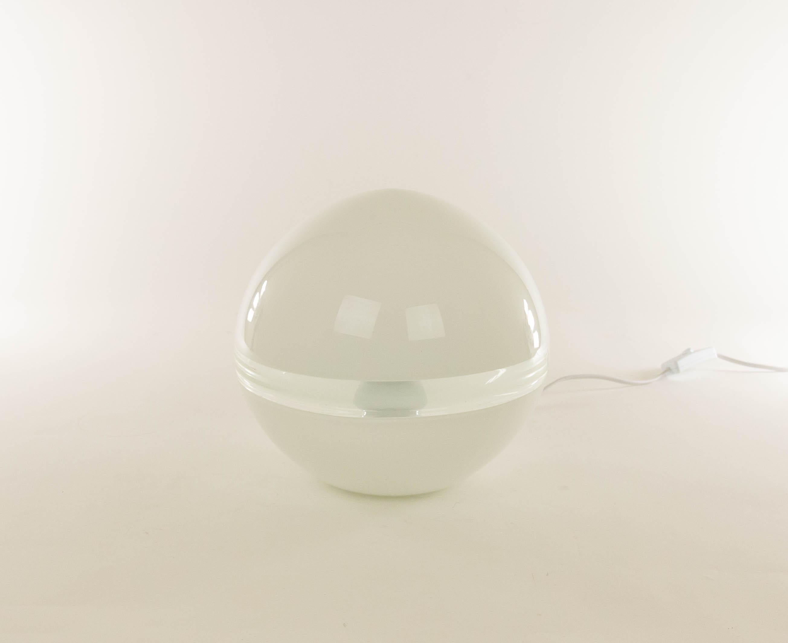 Late 20th Century White LT 230 Table Lamp by Carlo Nason for A.V. Mazzega, 1970s For Sale