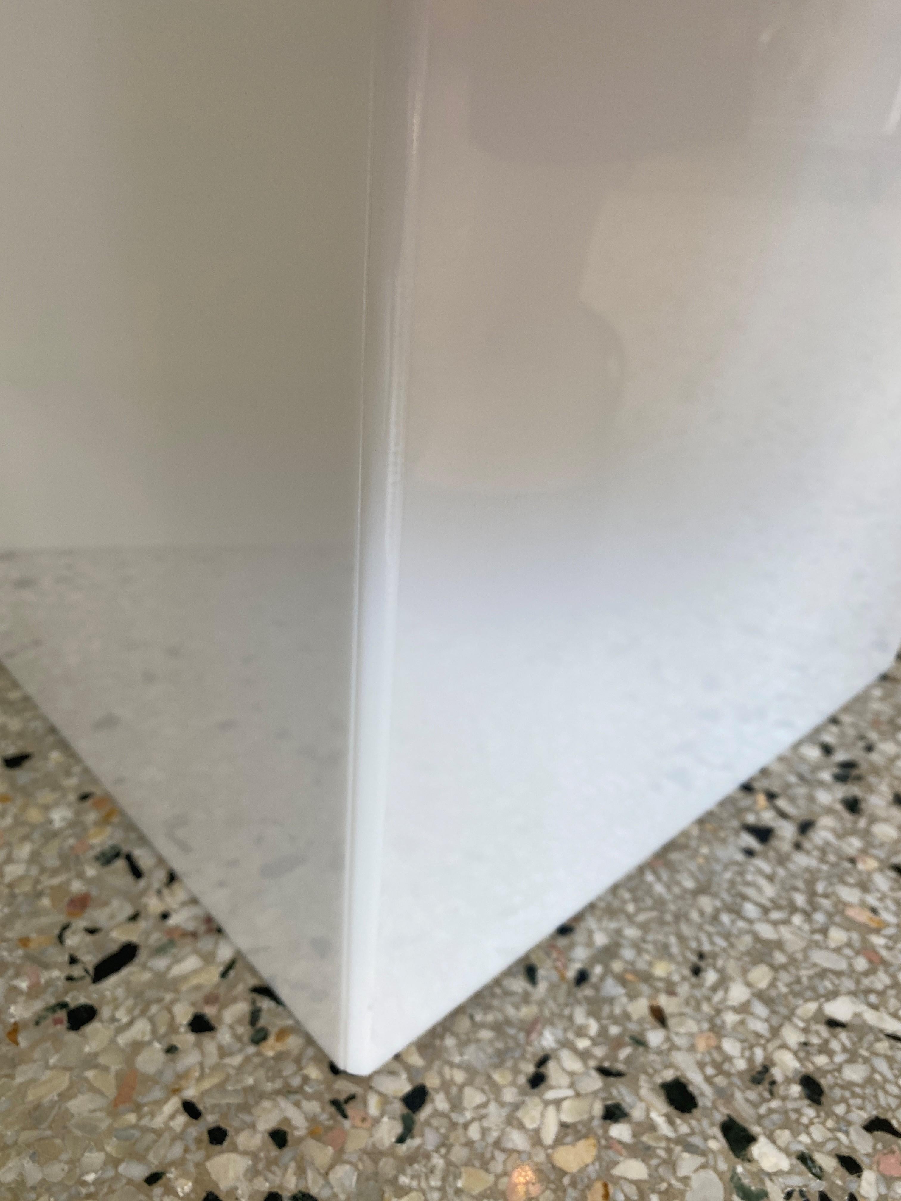 Modern White Lucite Pedestal