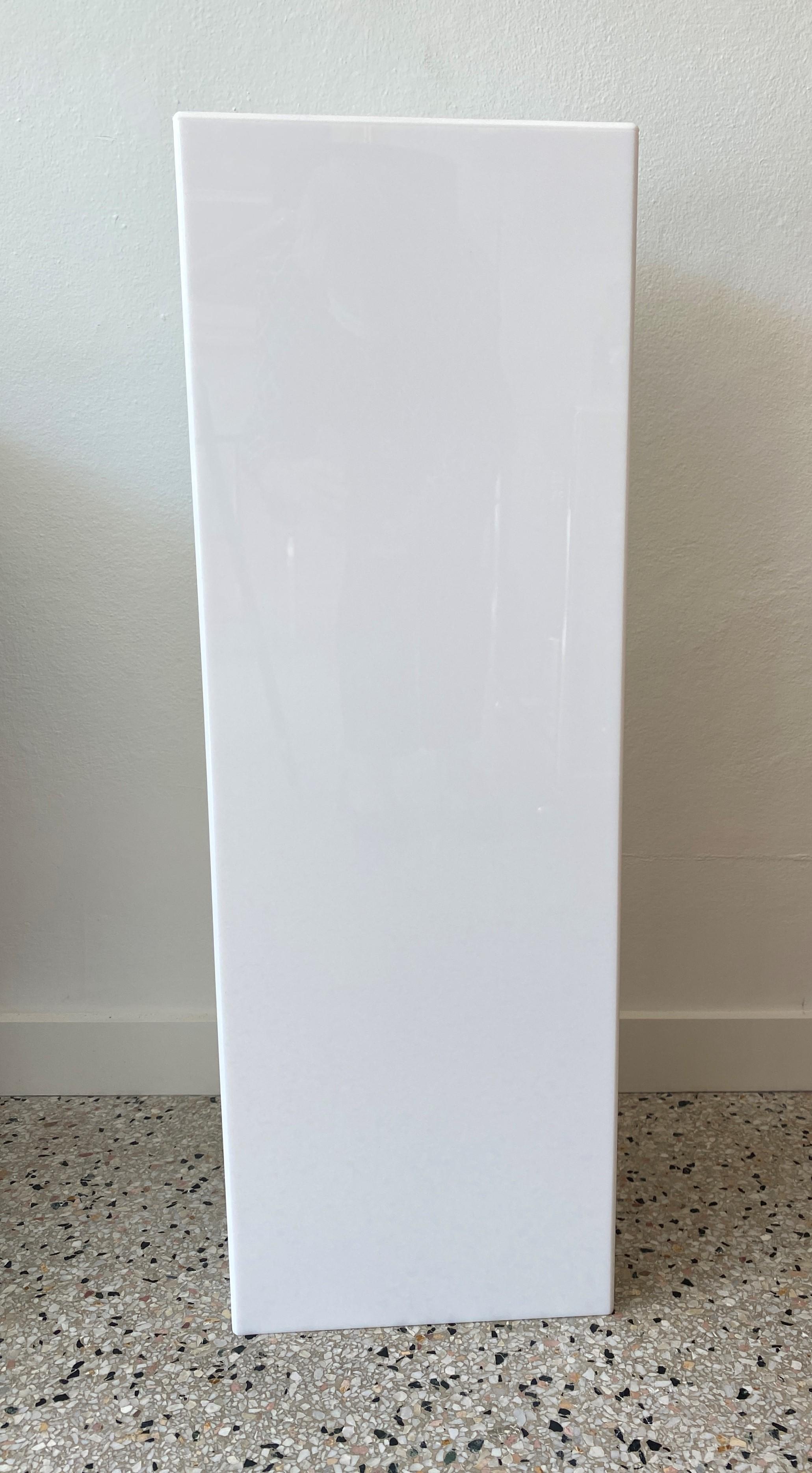Polished White Lucite Pedestal