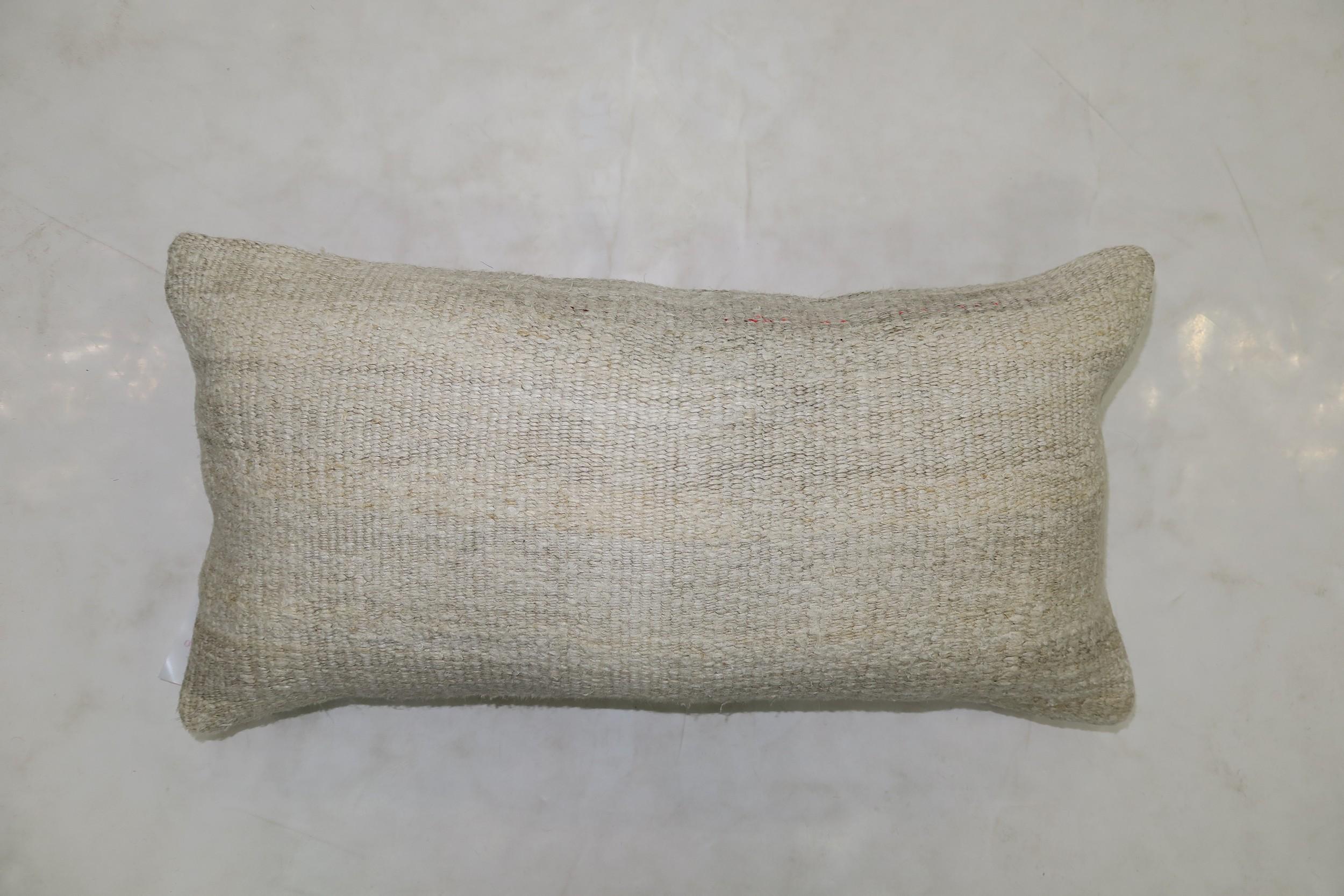 Modern White Lumbar Minimalist Kilim Pillow