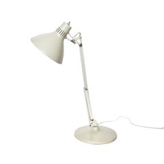 White Luxo Articulating Desk Lamp