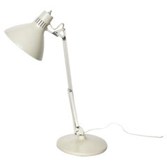 White Luxo Articulating Desk Lamp