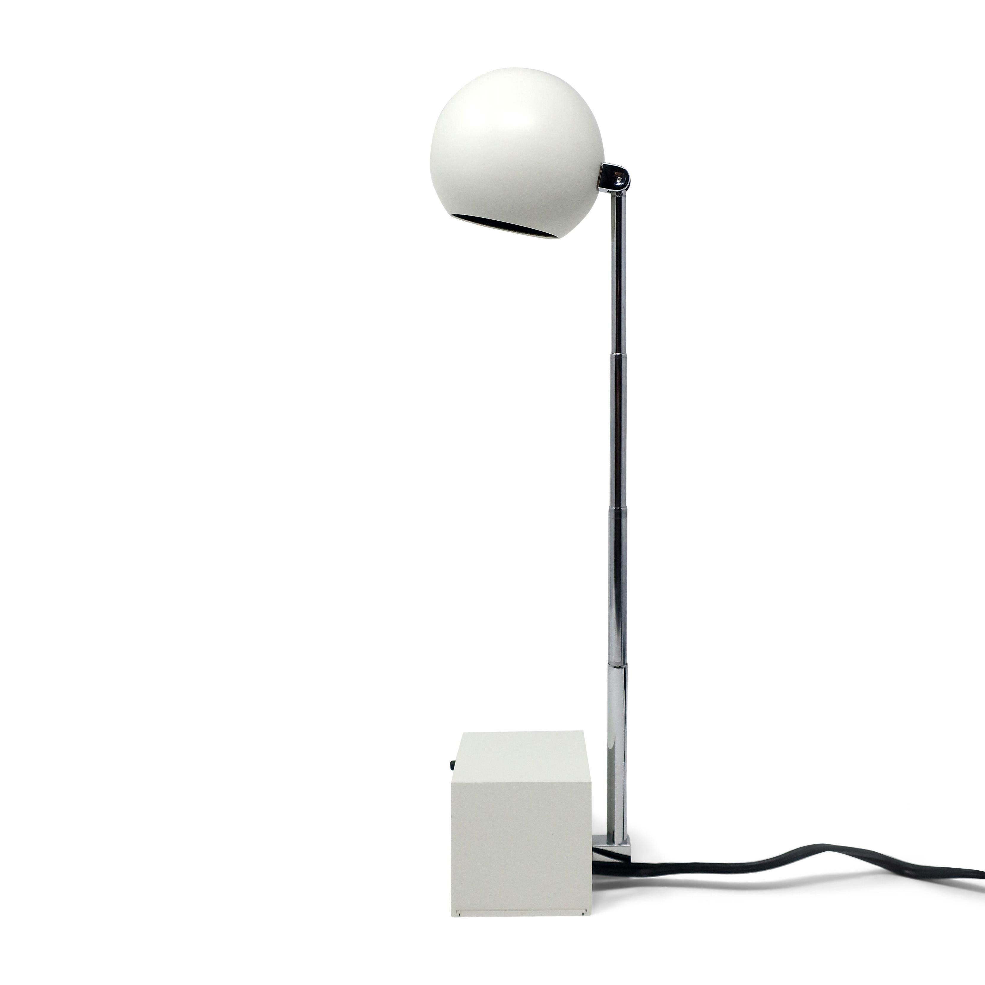 Mid-Century Modern White Lytegem Desk Lamp by Michael Lax for Lightolier