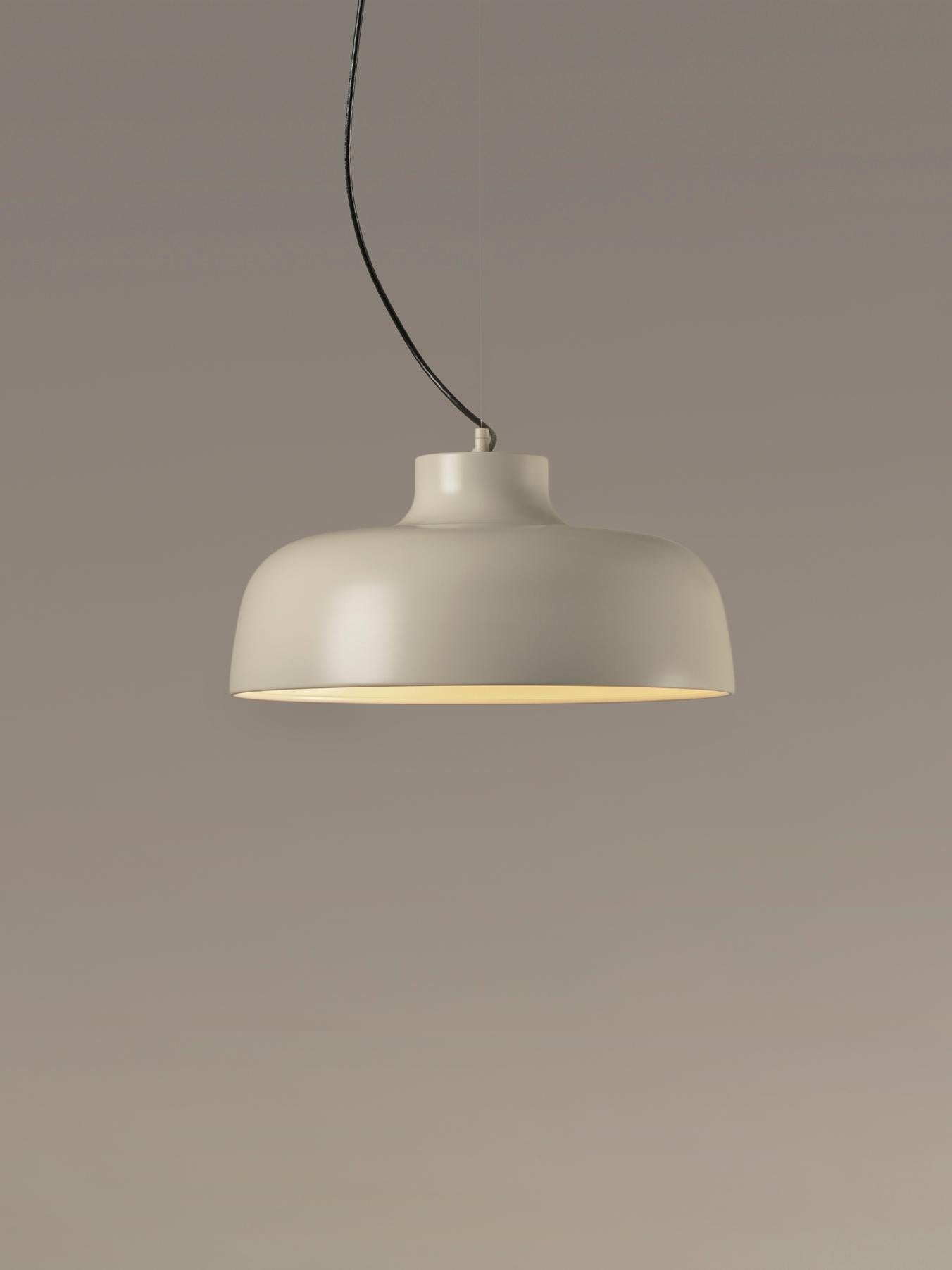 Modern White M68 Pendant Lamp by Miguel Milá For Sale
