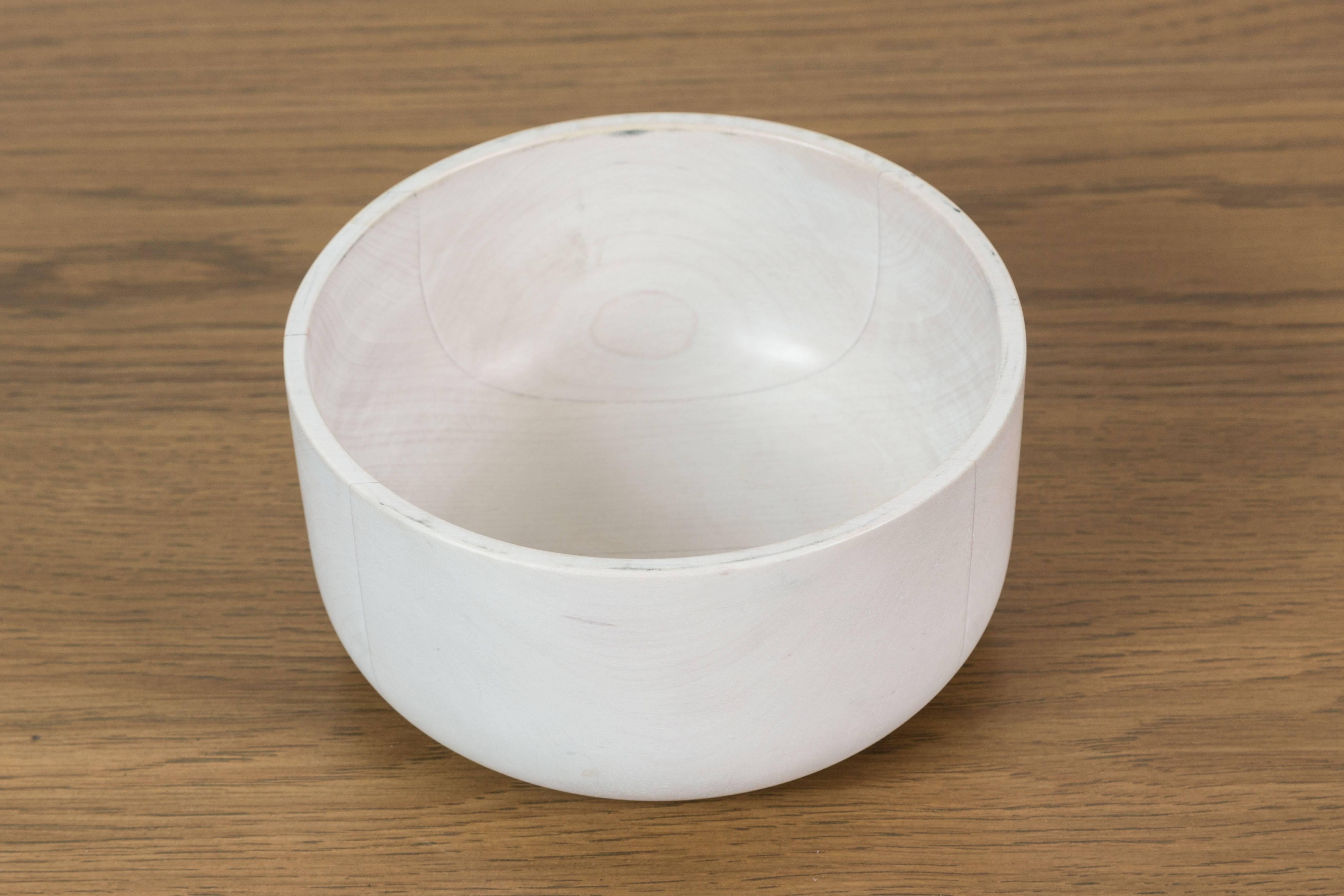 American White Maple and Cast Bronze Round Box by Vincent Pocsik, in Stock