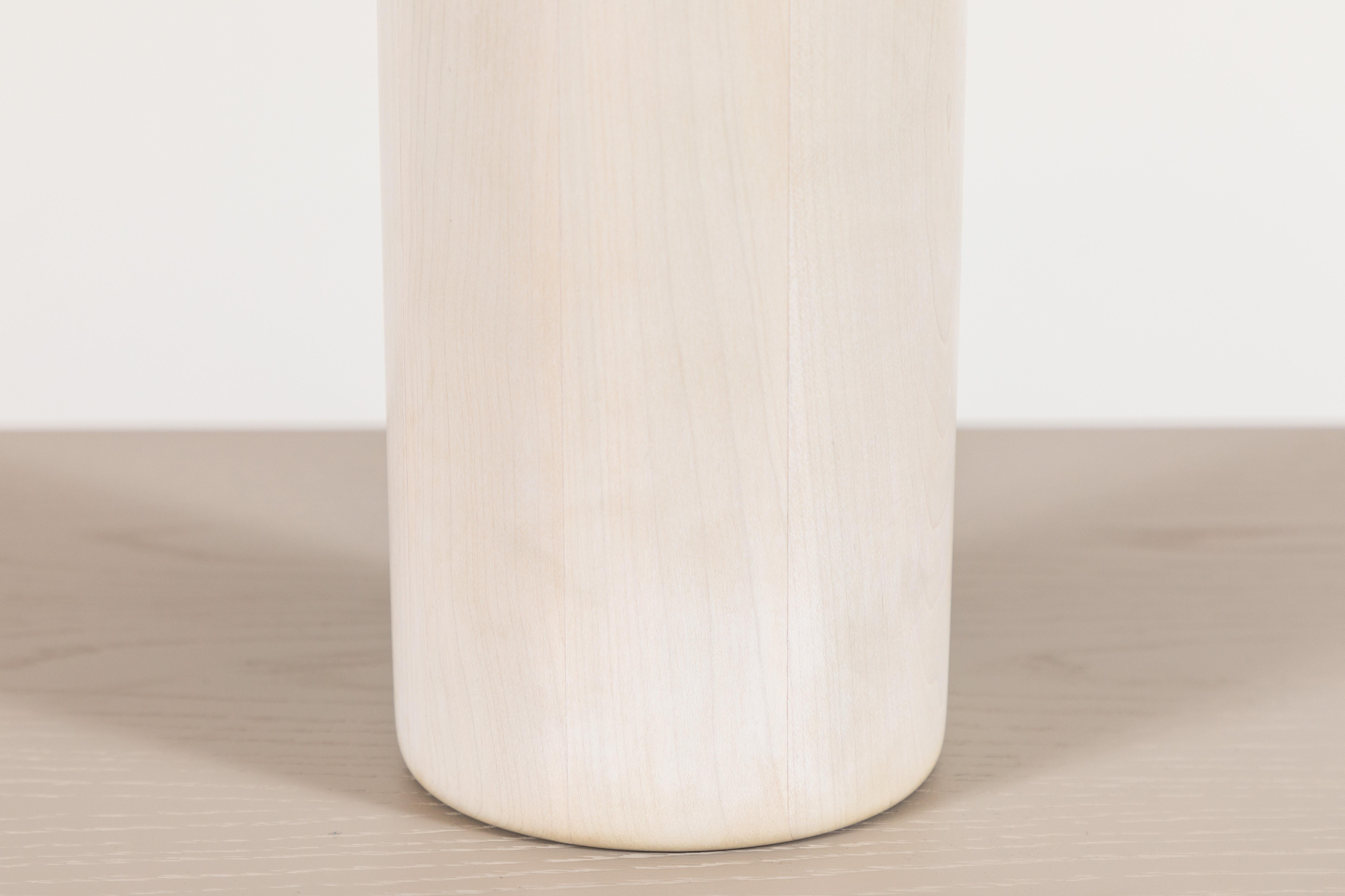 American White Maple and Cast Bronze Vase by Artist Vincent Pocsik