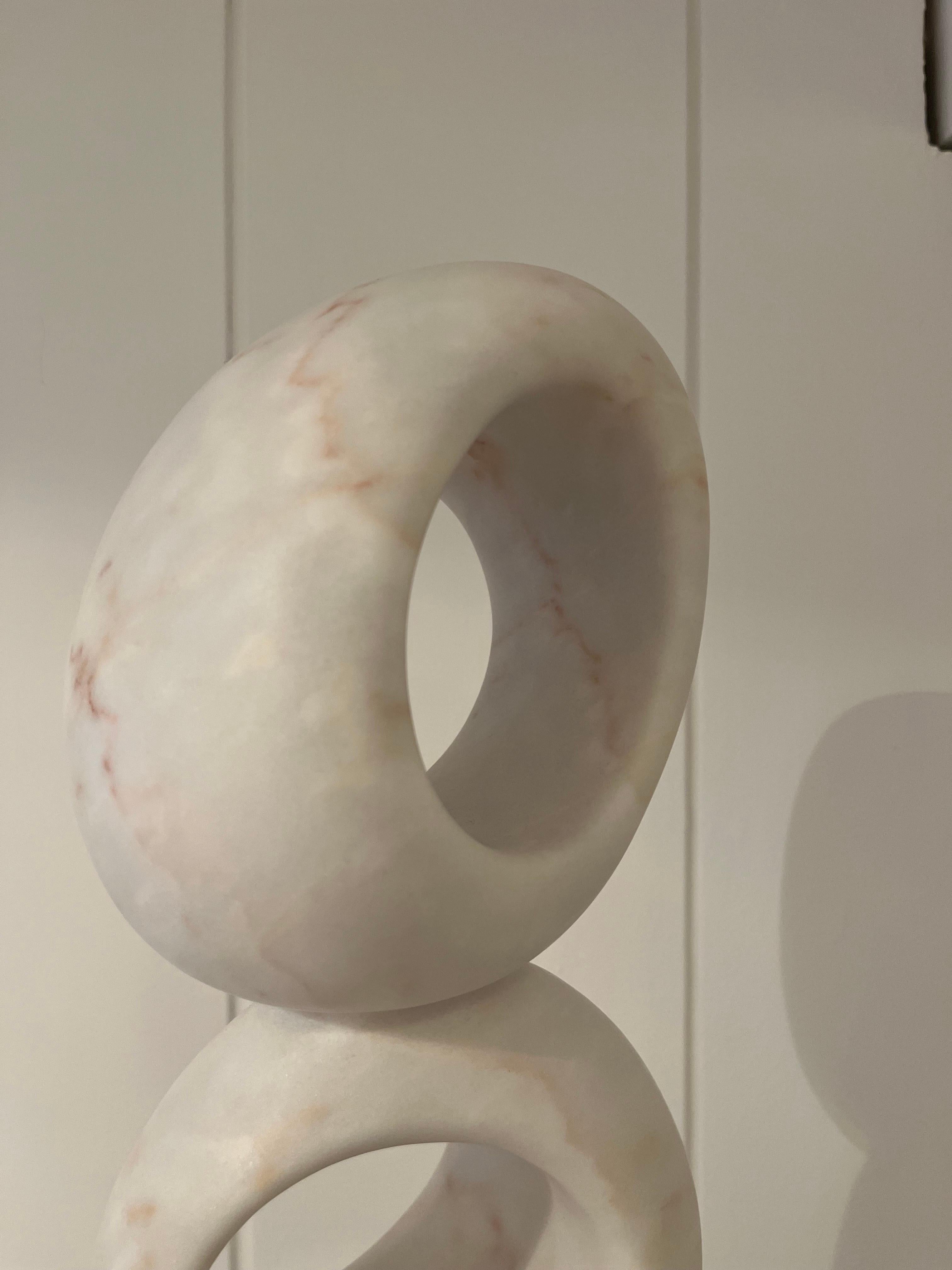 White Marble Abstract Sculpture by Jean Frederic Bourdier For Sale 7