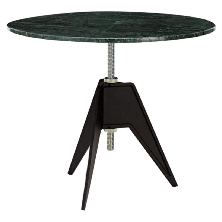 Green Marble Adjustable Height Screw Cafe Table