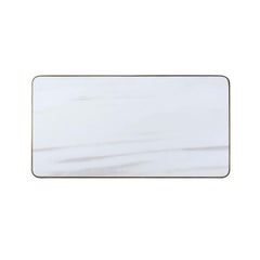 White Marble and Bronze Coffee Table