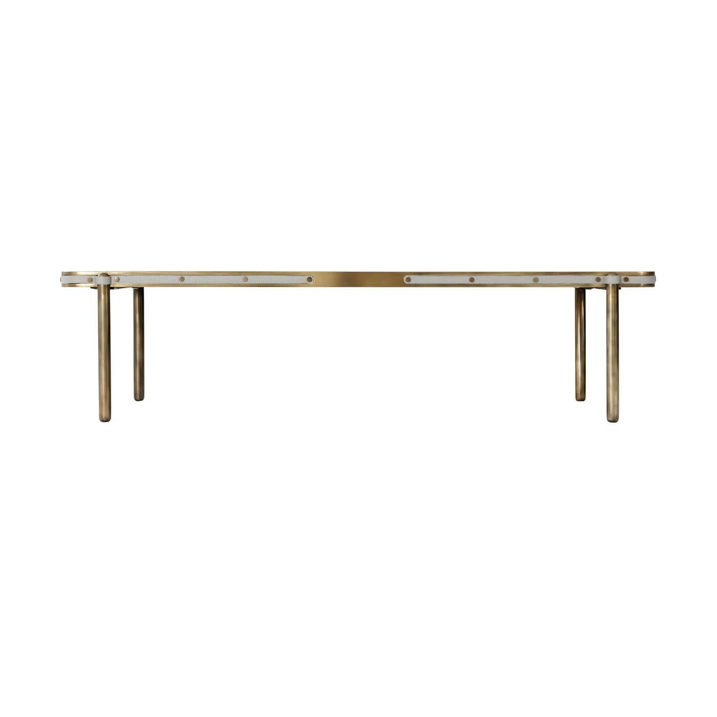 marble bronze coffee table