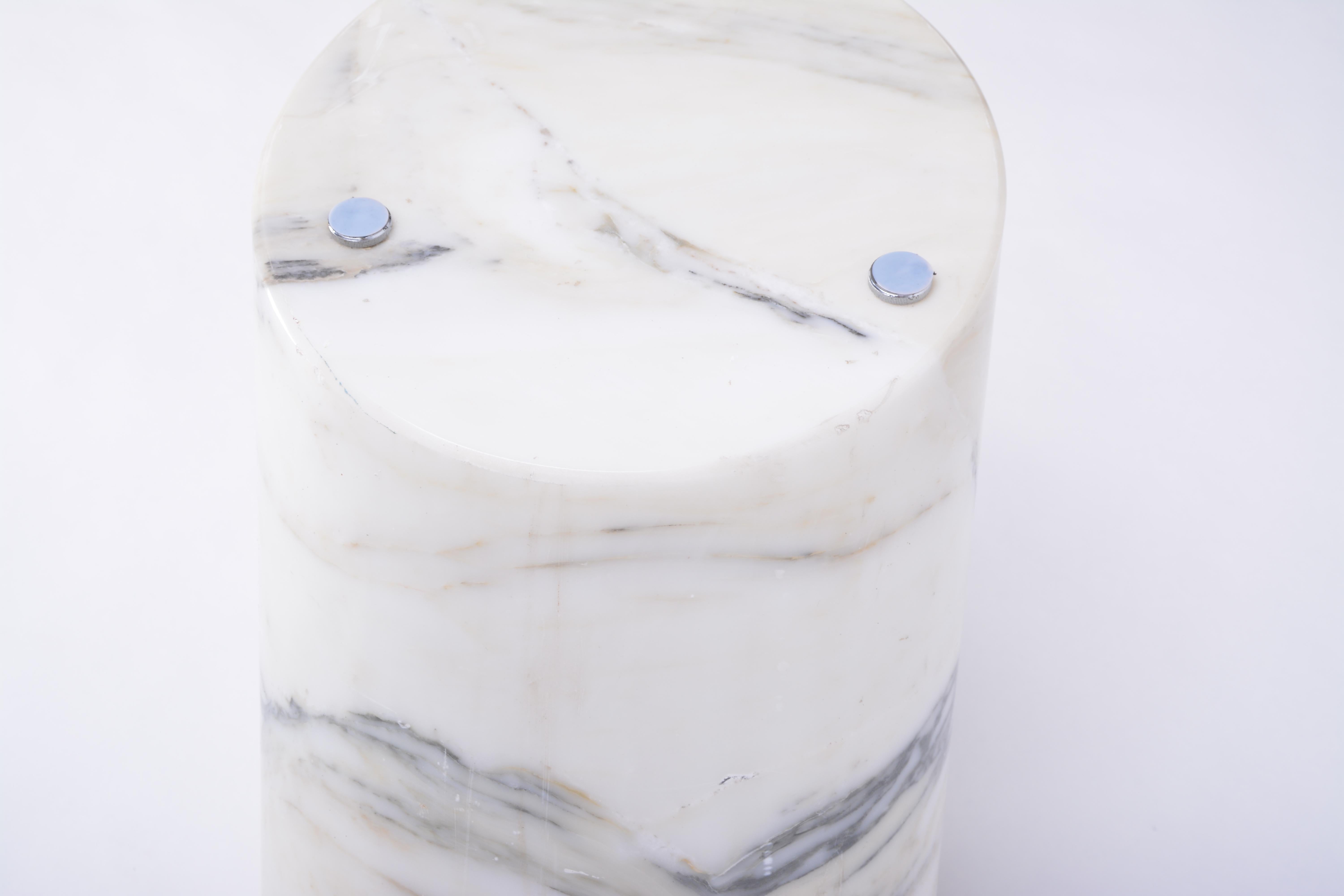 20ième siècle Table basse en marbre blanc et verre Modèle K1000 par Team Form pour Ronald Schmitt en vente