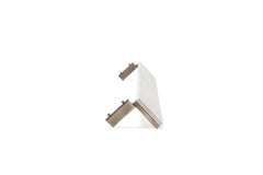 Table à oreilles en marbre blanc et nickel antique